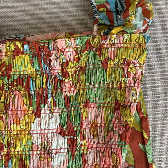 NEW Cara Cara Ruby Midi Dress XS/Small Newberry Tropic Clay Floral Cotton Causal - Picture 7 of 13